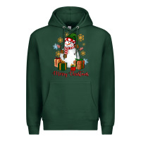 Sports Green Snowman Merry Christmas Premium Hoodie - NancyCooperArtShop