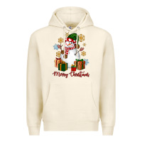 Tofu Snowman Merry Christmas Premium Hoodie - NancyCooperArtShop