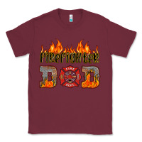 Burgundy firefighter dad Classic Tee - HRA Design Shop