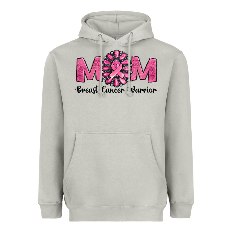 Breast Cancer Warrior Mom Heavyweight Hoodie by Jasminsmagicworld | Teevron