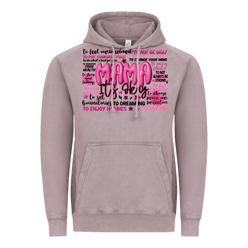 Mama Its Okay Typography Vintage Hoodie by JahusDesignShop | Teevron