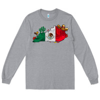 Heather Grey mexica kentucky Long Sleeve Tee - CowhideDigitalArt