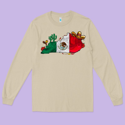 Mexica Kentucky Long Sleeve Tee Designed By Cowhidedigitalart
