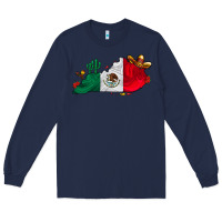 Navy mexica kentucky Long Sleeve Tee - CowhideDigitalArt