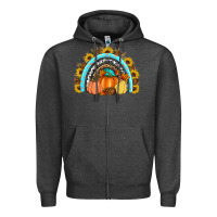 Charcoal Heather Fall rainbow Zipper Hoodie - Artiststas