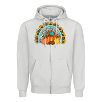 Dove Grey Fall rainbow Zipper Hoodie - Artiststas