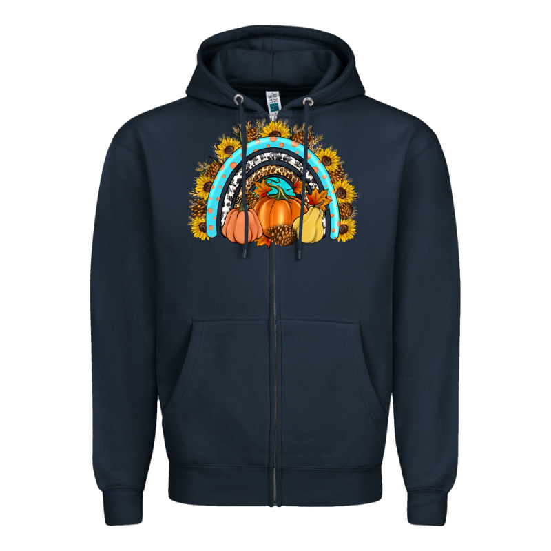 Fall Rainbow Zipper Hoodie by Artiststas | Teevron