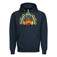 Navy Fall rainbow Zipper Hoodie - Artiststas
