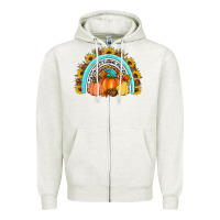 Oatmeal Heather Fall rainbow Zipper Hoodie - Artiststas