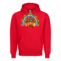 Red Fall rainbow Zipper Hoodie - Artiststas
