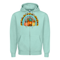 Seafoam Fall rainbow Zipper Hoodie - Artiststas