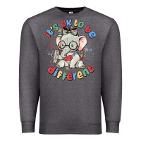 Charcoal Heather it's ok to be different Premium Sweatshirt - MaliasSmallBusiness