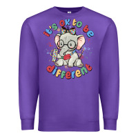 Purple it's ok to be different Premium Sweatshirt - MaliasSmallBusiness