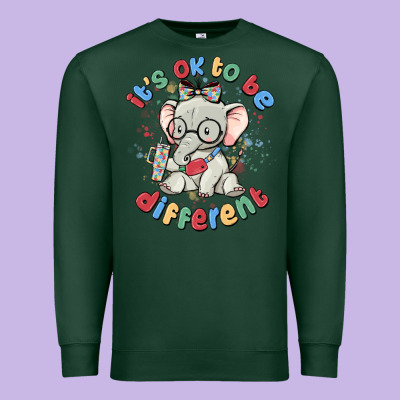 It's Ok To Be Different Premium Sweatshirt Designed By Maliassmallbusiness