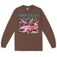 Chestnut Happy Easter truck Long Sleeve Tee - OliviaCreatesArt