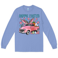 Colony Blue Happy Easter truck Long Sleeve Tee - OliviaCreatesArt