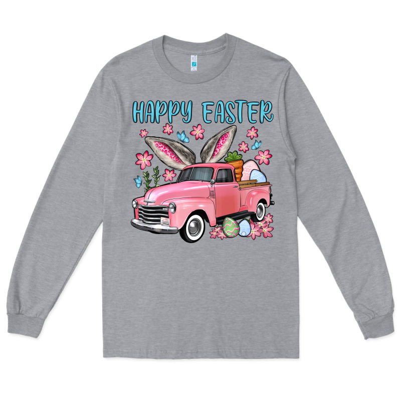 Happy Easter Truck Long Sleeve Tee by OliviaCreatesArt | Teevron