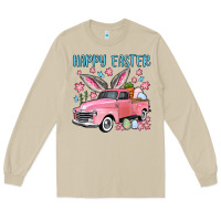 Mushroom Happy Easter truck Long Sleeve Tee - OliviaCreatesArt