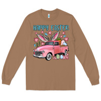 Toasted Coconut Happy Easter truck Long Sleeve Tee - OliviaCreatesArt