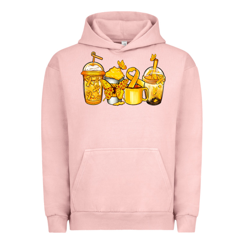 Childhood Cancer Coffee Urban Hoodie by Jasminsmagicworld | Teevron