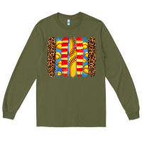 Army Green softball  brushstrokes Long Sleeve Tee - AdoDesignShop