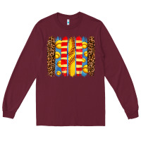 Burgundy softball  brushstrokes Long Sleeve Tee - AdoDesignShop