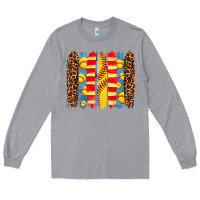 Heather Grey softball  brushstrokes Long Sleeve Tee - AdoDesignShop