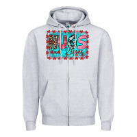 Heather Grey hugs and kisses Zipper Hoodie - JahusDesignShop