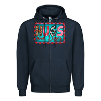 Navy hugs and kisses Zipper Hoodie - JahusDesignShop