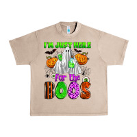 French Oak i'm just here for the boos Urban Heavy Tee - Zillion Design Studio