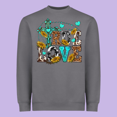 True Love Heavyweight Sweatshirt Designed By Texasbilliewilder
