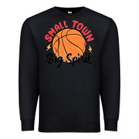 Black small town big spirit Premium Sweatshirt - MaliasSmallBusiness