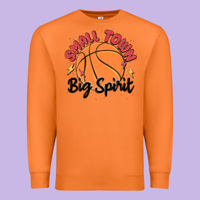 Small Town Big Spirit Premium Sweatshirt Designed By Maliassmallbusiness