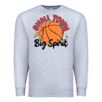 Heather Grey small town big spirit Premium Sweatshirt - MaliasSmallBusiness