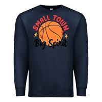 Navy small town big spirit Premium Sweatshirt - MaliasSmallBusiness