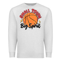 Oatmeal Heather small town big spirit Premium Sweatshirt - MaliasSmallBusiness