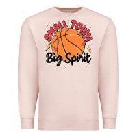 Pale Pink small town big spirit Premium Sweatshirt - MaliasSmallBusiness