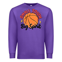Purple small town big spirit Premium Sweatshirt - MaliasSmallBusiness