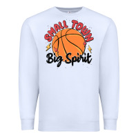 White small town big spirit Premium Sweatshirt - MaliasSmallBusiness
