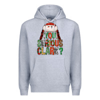 Heather Grey You serious clark Premium Hoodie - NancyCooperArtShop