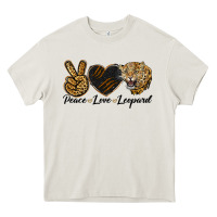Cream Peace Love Lion Head Heavy Core Tee - LillyAllenDesigns