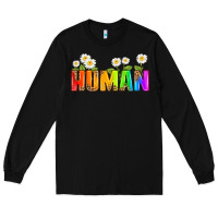 Black human Long Sleeve Tee - HRA Design Shop