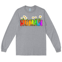 Heather Grey human Long Sleeve Tee - HRA Design Shop
