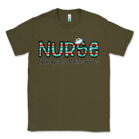 Army Green coffee scrubs and rubber gloves Classic Tee - CowhideDigitalArt