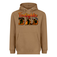 Toasted Coconut American Flag Firefighter Dad Heavyweight Hoodie - LillyAllenDesigns