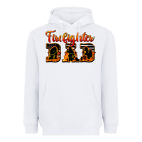 White American Flag Firefighter Dad Heavyweight Hoodie - LillyAllenDesigns