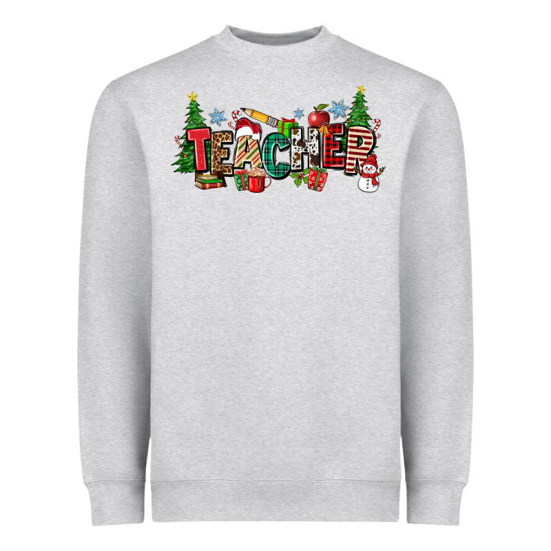 Christmas Teacher Heavyweight Sweatshirt by Zillion Design Studio | Teevron