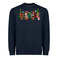 Navy Christmas teacher Heavyweight Sweatshirt - Zillion Design Studio