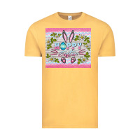 Vintage Mustard happy easter bunny Vintage Tee - BarkalooDesign