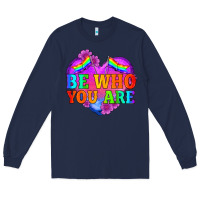 Navy be who you are Long Sleeve Tee - HRA Design Shop